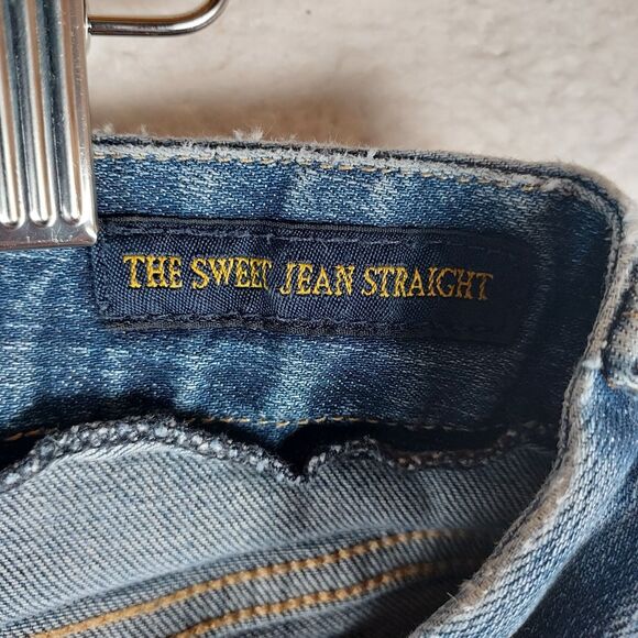 Lucky Brand Sweet Jean Straight Women's Jeans 12/31 Regular Blue Denim Stretch - Picture 5 of 11